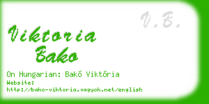 viktoria bako business card